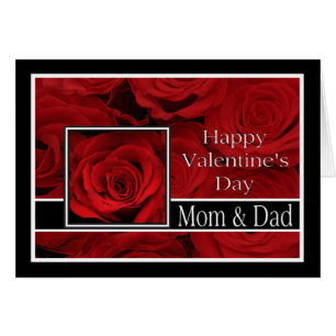 Roses Heureuses Saintes-Valentin Maman et Papa