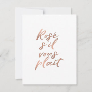 Rosè's il vous plait feestdagenkaart