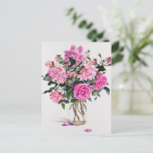 Roses in a Glass Jar Briefkaart (Staand voorkant)