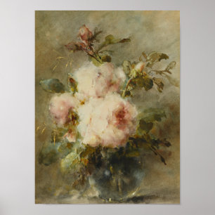 Roses in a Vase by Margaretha Roosenboom Poster