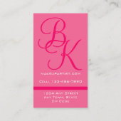 Roses indien de cartes de visite de monogrammes de (Dos)