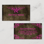 Roses indien de suède de brun de carte de visite (Devant / Derrière)