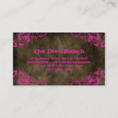 Roses indien de suède de brun de carte de visite (Dos)