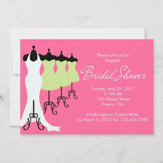 Roses indien et invitation de Fête de la mariée de (Devant)