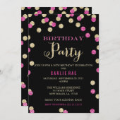 Roses indien et invitations d'anniversaire de (Devant / Derrière)