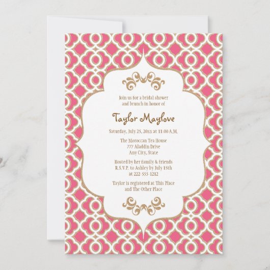 Roses indien et invitations marocains de Fête de (Devant)