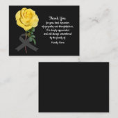 Roses Jaunes Après Les Funérailles Merci Cartes (Devant / Derrière)