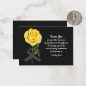 Roses Jaunes Après Les Funérailles Merci Cartes (Devant/Arrière en situation)
