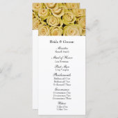 Roses Jaunes Élégant programme de mariage floral (Devant / Derrière)