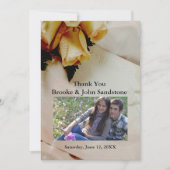 Roses jaunes et blanches Elégant Merci ivoire (Devant)