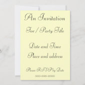 Roses jaunes et roses Botaniques Invitations perso (Dos)