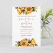 Roses jaunes Faire-part de mariage (Debout devant)