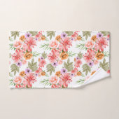 Roses jaunes Fleurs roses Feuillage Élégant  (Serviette à main)