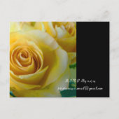 Roses Jaunes Invitations de mariage et Faveurs (Dos)