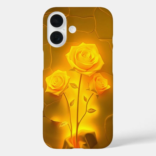 Roses Jaunes Lumière Coque-Mate coque iphone (Verso)