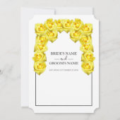 Roses Jaunes Rustiques Invitations de mariage (Dos)
