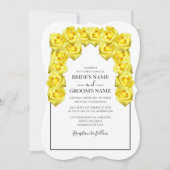 Roses Jaunes Rustiques Invitations de mariage (Devant)
