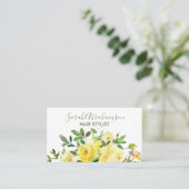 Roses Jaunes Soleil Beau Carte de visite (Debout devant)