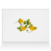 Roses jaunes sur bandes noires et blanches (Intérieur Horizontal (haut))