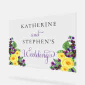 Roses jaunes | Violets Boho Floral Mariage (Angle)