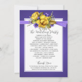 Roses Jaunes Violettes Violettes Programme de Mari (Dos)