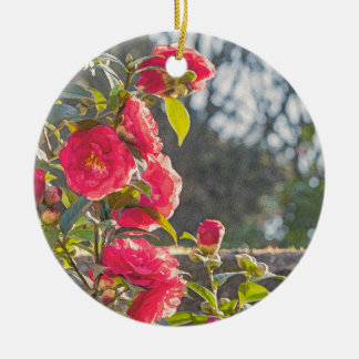 Roses  keramisch ornament