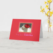 Roses Kitty & Tea sur la carte Valentine Rouge (Fleur jaune)