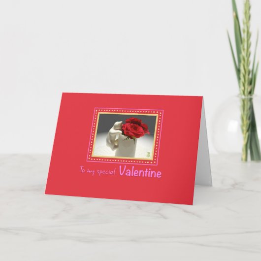 Roses Kitty & Tea sur la carte Valentine Rouge (Devant)