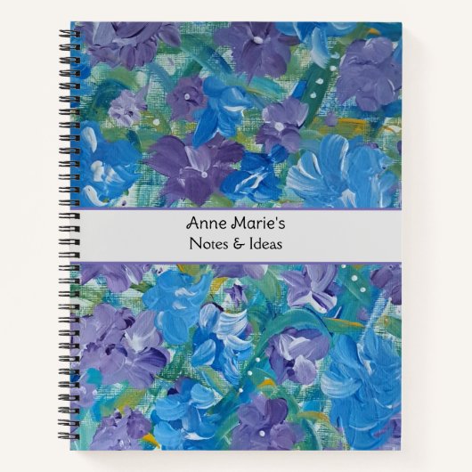 Roses Lavendar Carnet personnalisé (Devant)