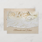 Roses Mariages souples RSVP (Devant / Derrière)