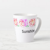 Roses modernes - Latte Mug personnalisé (Angle droit)
