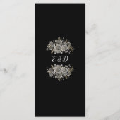 Roses Noires Et Blanches Menu Floral De Mariage Go (Dos)