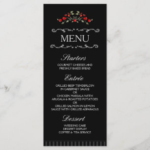 Roses noires et rouges AIVE Matching Menu Mariage
