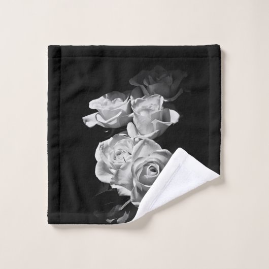 Roses noirs et blancs (Gant de toilette)
