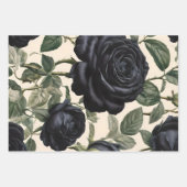 Roses Noirs Et Feuilles Verts, (Devant 3)