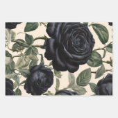 Roses Noirs Et Feuilles Verts, (Devant)