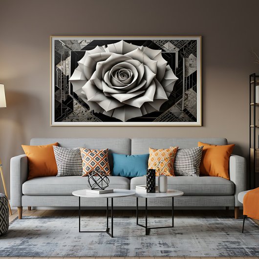 Roses of Fractured Light Canvas Afdruk