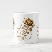 Roses Or Pur En Or Géant Tasse à Café (Devant)
