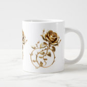 Roses Or Pur En Or Géant Tasse à Café (Droite)