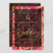 Roses Overlay Weddenschap Kaart (Voorkant / Achterkant)