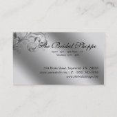 Roses pâles florales de damassé de carte de visite (Dos)