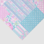 Roses, papier de soie de soie de patchwork de Faux (Détail)