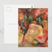 Roses par Renoir Impressionist Painting Carte post (Devant / Derrière)