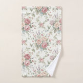 Roses Pastel Élégants Shabby Chic (Serviette à main)