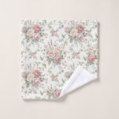 Roses Pastel Élégants Shabby Chic (Gant de toilette)