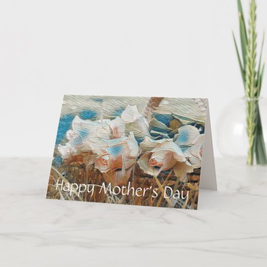 Roses peints Bonne carte de fête des mères (Devant)