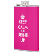 Roses personnalisées garder calme flacon de hanche (Gauche)