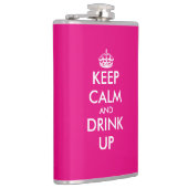 Roses personnalisées garder calme flacon de hanche (Droite)