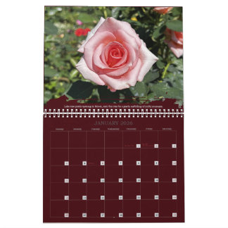 Roses Photography Inspirational Quote Calendar Kalender