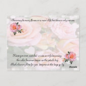 Roses pour mon amour ~ Carte postale # 2 (Dos)